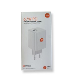 СЗУ-адаптер Xiaomi Gan 2in1 67W (1Type-C / 1USB) + Type-C-Type-C-кабель (Белый)